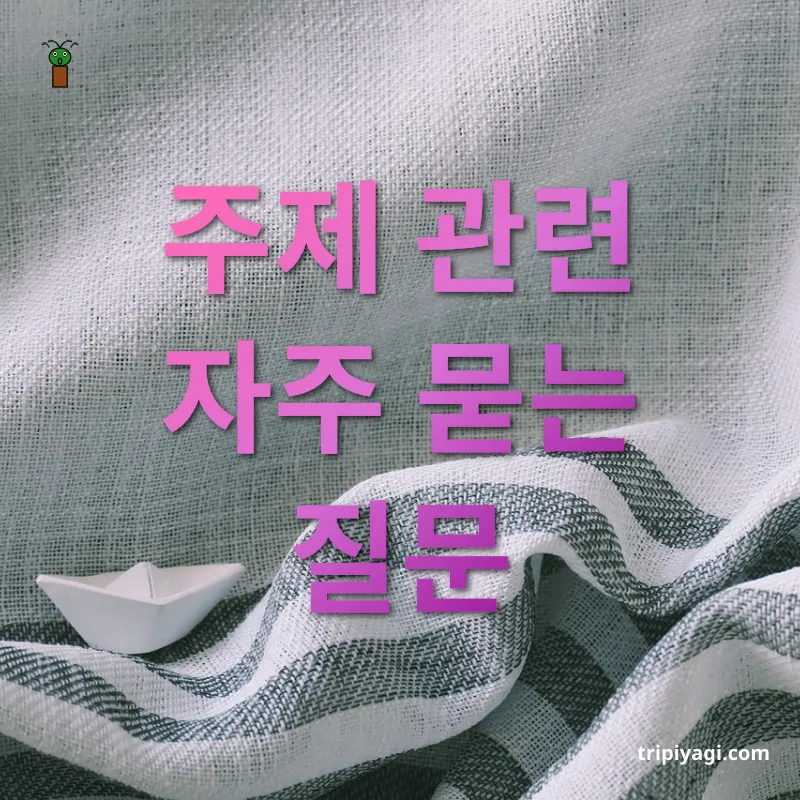 크루즈 여행 주제 관련 자주 묻는 질문 관련 이미지