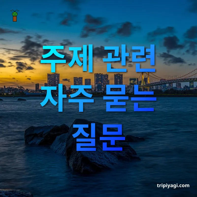 일본 혼자 여행 주제 관련 자주 묻는 질문 관련 이미지