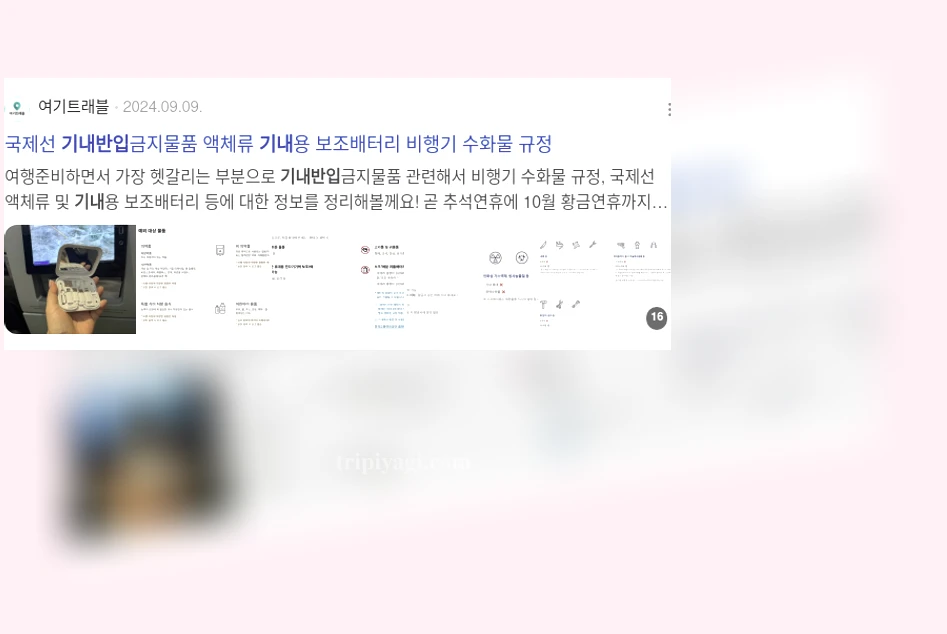 해외여행 기내 반입 금지품 - 해외여행 기내 반입 물품 체크리스트 상세 정보 해외여행 기내 반입 금지품 해외여행 기내 반입 물품 체크리스트 상세 설명 이미지