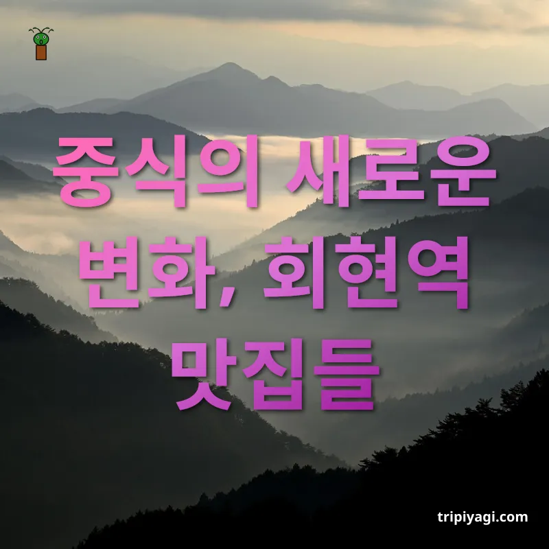 전국 맛집 탐방 중식의 새로운 변화, 회현역 맛집들 관련 이미지